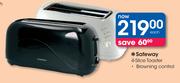 Safeway 4-Slice Toaster Browning Control-Each