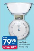 Clicks Manual Diet Scale-3kg