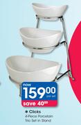 Clicks 4-Piece Porcelain Trio Set In Stand-Per Set
