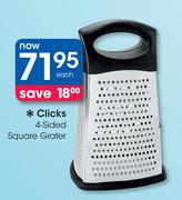 Clicks 4-Sided Square Grater