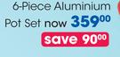 Love To Cook 6 Piece Aluminium Pot Set-Per Set