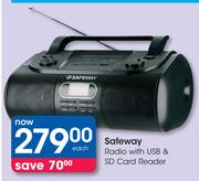 Safeway Radio With USB & SD Card Reader-Each