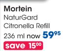 Mortein Naturgard Citronella Refill-236ml Each