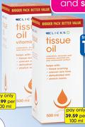 Clicks Tissue Oil Vitamin E-500ml