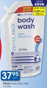 Clicks Body Wash Refill-1.5L