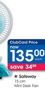 Safeway 15Cm Mini Desk Fan