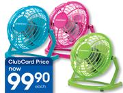Safeway 10Cm USB Colour Mini Desk Fan-Each