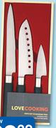 Love Cooking Stainless Steel Knife Set In Wooden Tray-Per Set