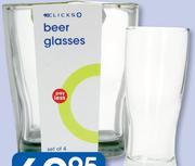 Clicks Set Of 4 Beer Glasses-Per Set