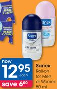 Sanex Roll-On For Men Or Women-50ml Each