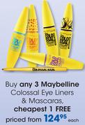 Maybelline Colossal Eye Liners & Mascaras-Each