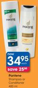Pantene Shampoo Or Conditioner-400ml Each