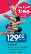 Revlon Super Lustrous Lipstick-Per Offer
