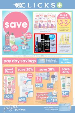 Clicks : Feel Good Pay Less (23 Sep - 21 Oct 2014), page 1