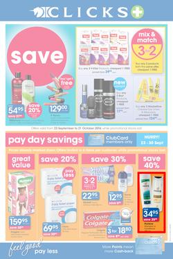 Clicks : Feel Good Pay Less (23 Sep - 21 Oct 2014), page 1