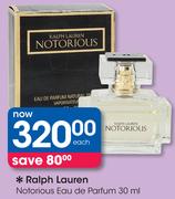 Ralph Lauren Notorious Eau De Parfum-30ml