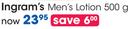Ingram's Men's Lotion-500g