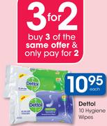 Dettol 10 Hygiene Wipes-Each
