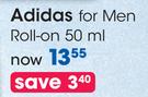 Adidas for Men Roll-On-50ml Each