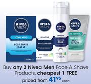 Nivea Men Face & Shave Products-Each