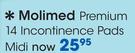 Molimed Premium 14 Incontinence Pads Midi-Per Pack