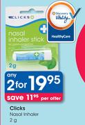 Clicks Nasal Inhaler-2 x 2g