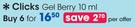 Clicks Gel Berry-6 x 10ml