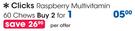 Clicks Raspberry Multivitamin Chews-2 x 60's