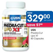 USN Phedra-Cut Lipo XT Capsules-80's 