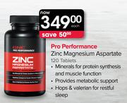 Pro Performance Zinc Magnesium Aspartate-120 Tablets