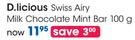 D.licious Swiss Airy Milk Chocolate Mint Bar-100g