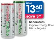 Scheckter's Organic Energy Drink Lite Or Regular-Each