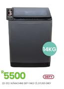 Defy 14Kg Grey T/L Washing Machine DTL160 22-312