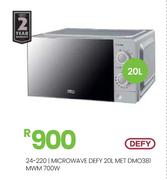 Defy 20L Metallic 700W Microwave Oven DMO381 24-220