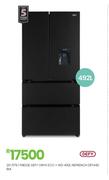 Defy 492L BLK Onyx Eco + WD NE French Fridge DFF440 20-579
