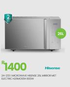 Hisense 26L 800W Mirror MET Electric Microwave Oven H26MOS5H 24-233