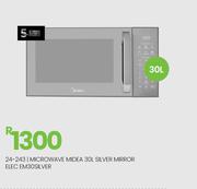 Midea 30L Silver Mirror Elec Microwave Oven EM30SILVER 24-243