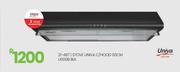 Univa 60cm BLK C/Hood Stove U600B 21-487