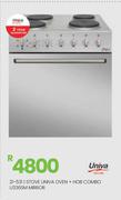 Univa Mirror Oven + Hob Combo Stove U336SM 21-531