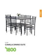 Camilla 7 Piece Dining Suite 5-200