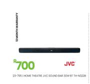 JVC 300W BT Home Theatre Sound Bar TH-N322B 23-795