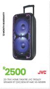 JVC 10" (2x1) 800W BT + MIC Home Theatre Trolley Speaker XS-N518PB 23-764