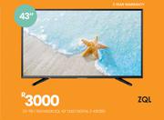 ZQL 43" DLED Digital Television Z-43FZ8D 23-781
