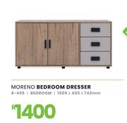 Moreno Bedroom Dresser 1505 x 455 x 743mm 8-495