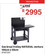 Naterial Ventura Trolley Gas Braai 100cm x 50cm