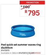Summer Waves Pool Quick Set Ring Dia 366cm 81470813