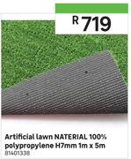 Naterial 100% Polypropylene Artificial Lawn H7mm 1m x 5m 81401338
