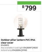 Outdoor Pillar Lantern PVC IP44 Clear Cover Wall Light 81426897