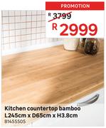 Kitchen Countertop Bamboo L245cm x D65cm x H3.8cm 81455505