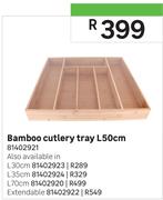 Bamboo Cutlery Tray L35cm 81402924